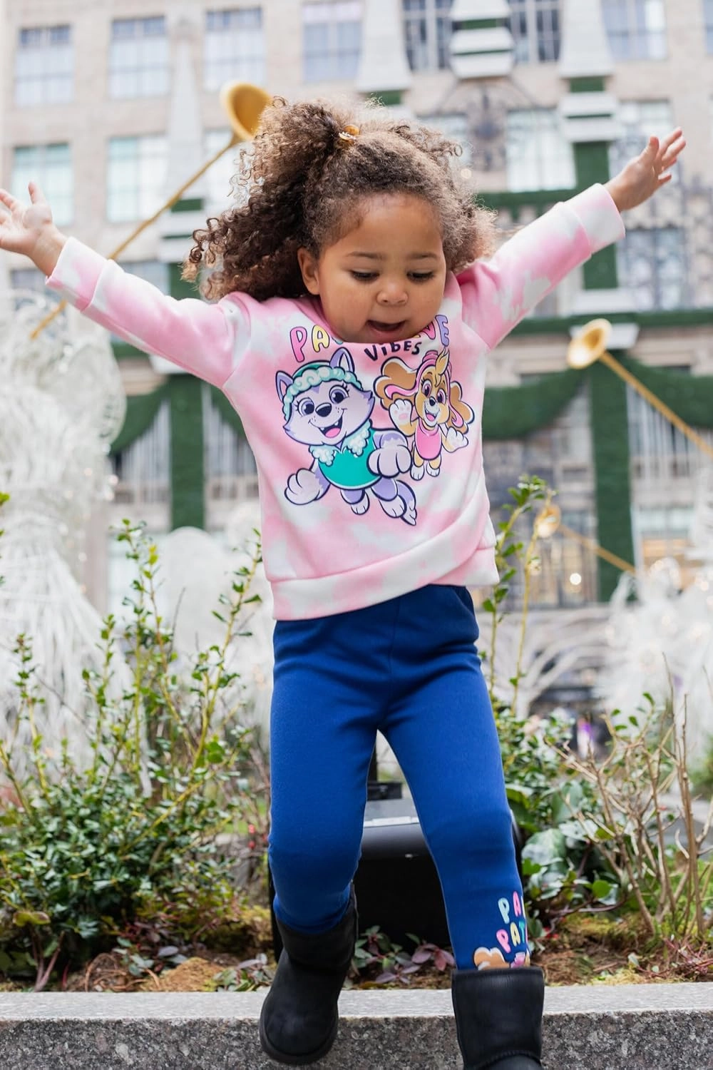 Paw Patrol Everest Skye Girls Pullover Crossover Fleece Hoodie and Leggings Outfit Set Toddler to Little Kid