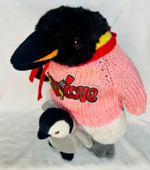 Penguin Mom & Chick Mother's Day Plush (11" Tall)