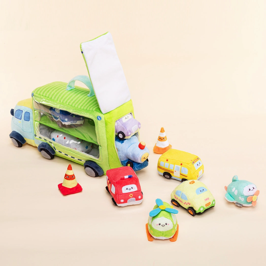 Personalized Baby's First Truck Car Sensory Toy Set