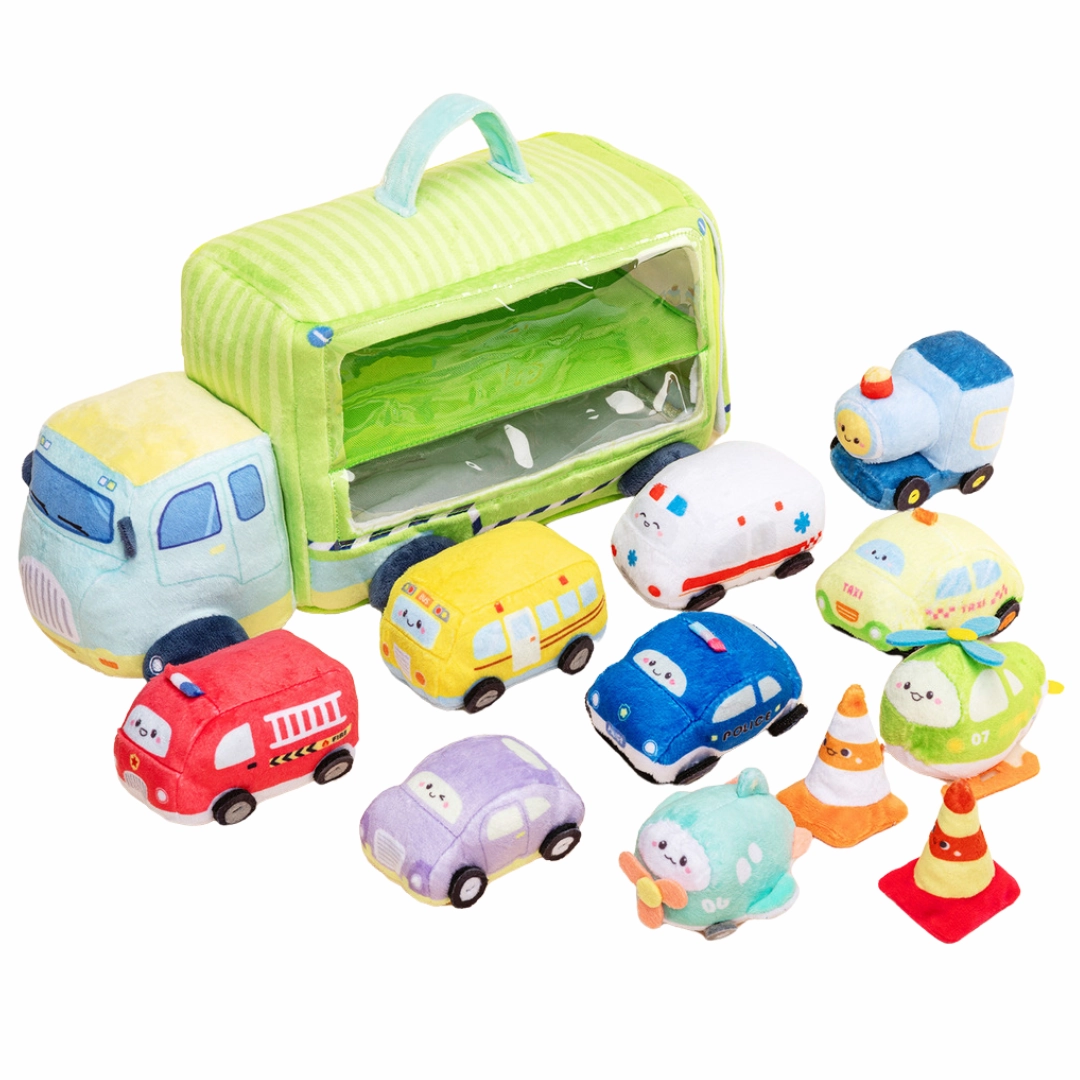 Personalized Baby's First Truck Car Sensory Toy Set