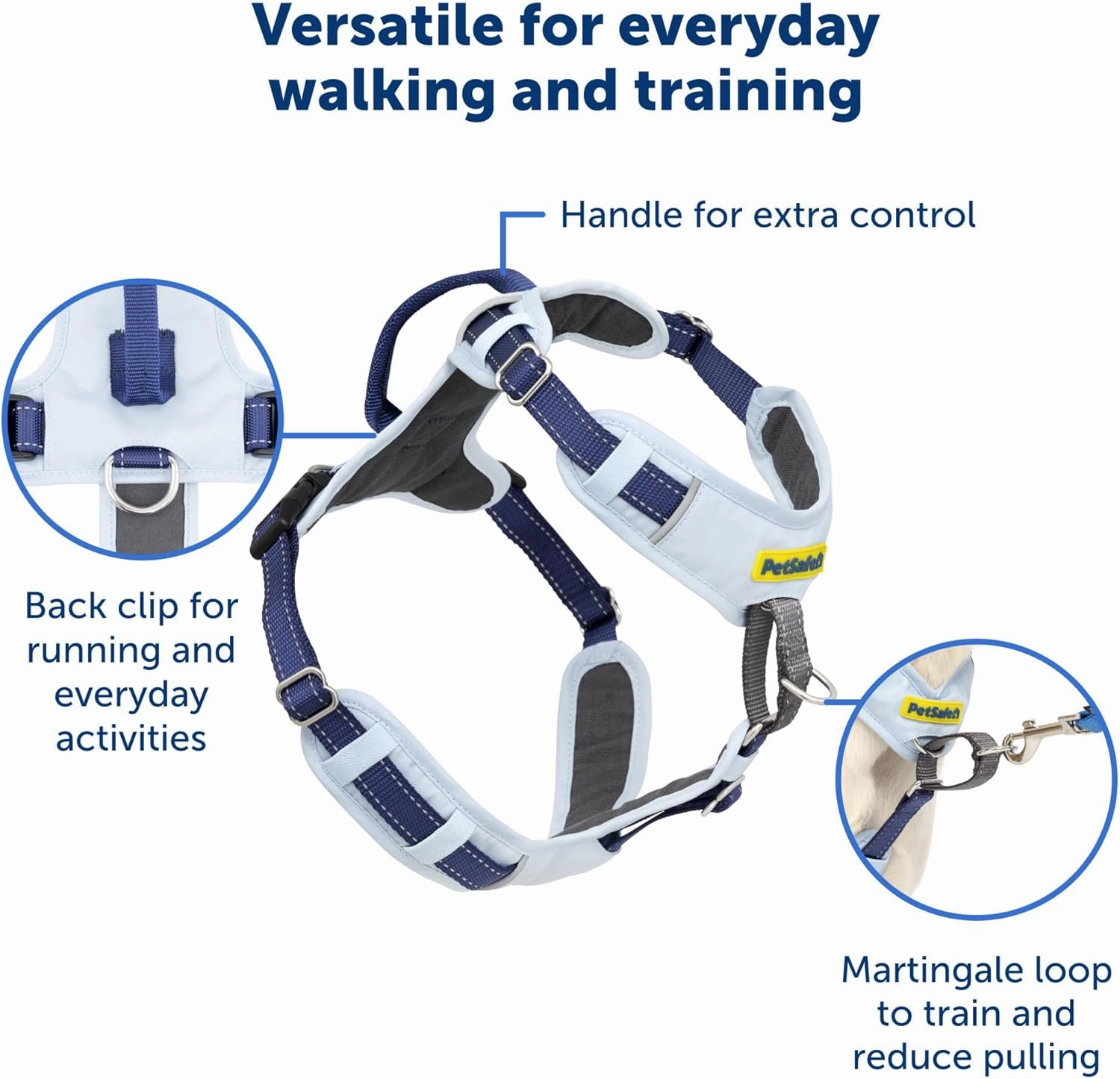 PetSafe Easy Walk Comfort No-Pull Dog Harness Full-Body Padding - Better Walks on The First Use - 5 Points of Adjustment Small/Medium, Pink