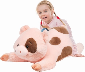 Pig Stuffed Animal, Giant 31.5" Stuffed Piggy, Large Soft Plush Pig Toy Birthday Holiday Party Gifts for Kids Girls Boys