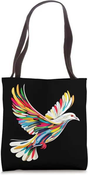 Pigeon in White Peace Dove Freedom Pigeon Cute Pigeons Tote Bag