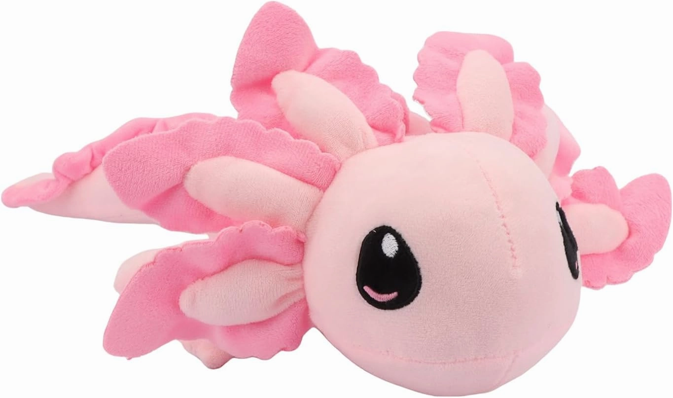 Pink Realistic Axolotl Plush Toy 17.7", Adorable Soft Salamander Stuffed Animal, Ultra-Soft Hugging Plushies Pillow, Ideal Gift for Kids, Girls, Boys, Birthday Holiday Christmas