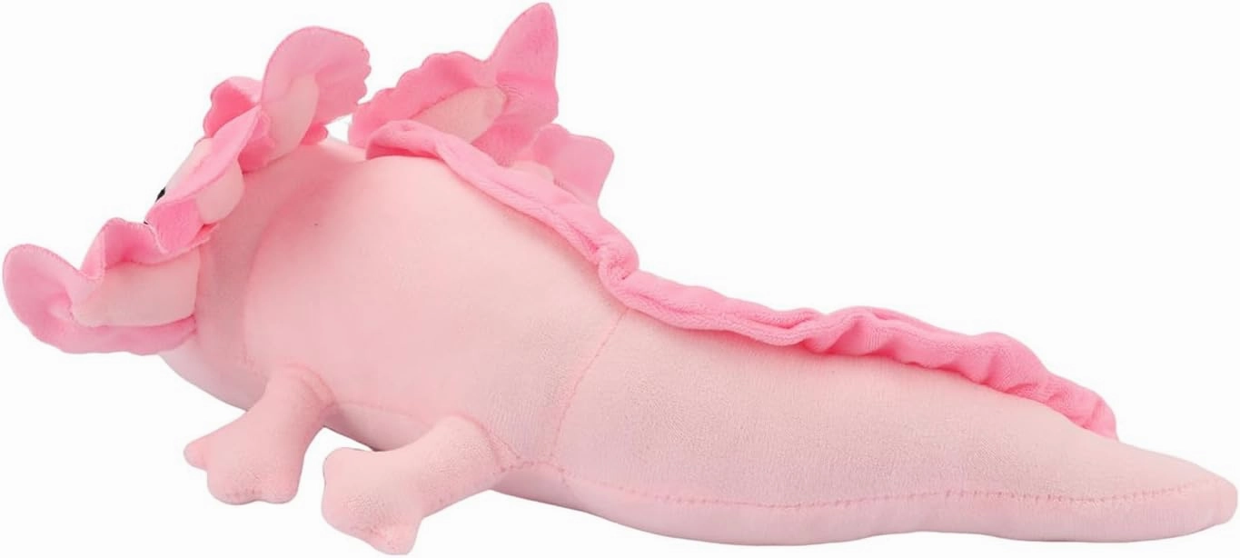 Pink Realistic Axolotl Plush Toy 17.7", Adorable Soft Salamander Stuffed Animal, Ultra-Soft Hugging Plushies Pillow, Ideal Gift for Kids, Girls, Boys, Birthday Holiday Christmas
