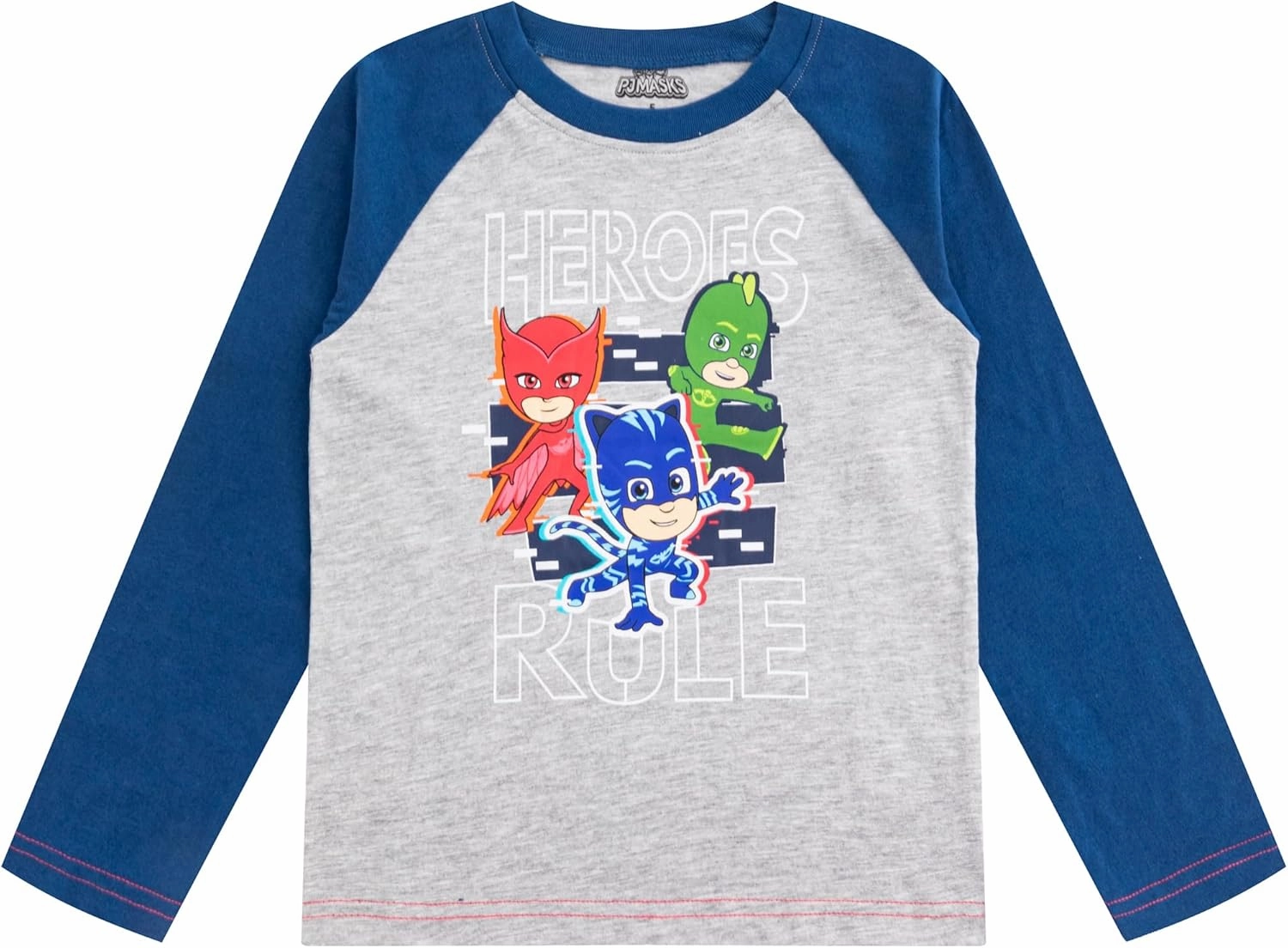 PJ Masks Catboy, Gekko and Owlette Boys Long Sleeve Shirt and Pants Set for Toddler and Little Kids