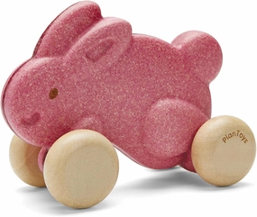 PlanToys Push Along Bunny-Pink (5730)