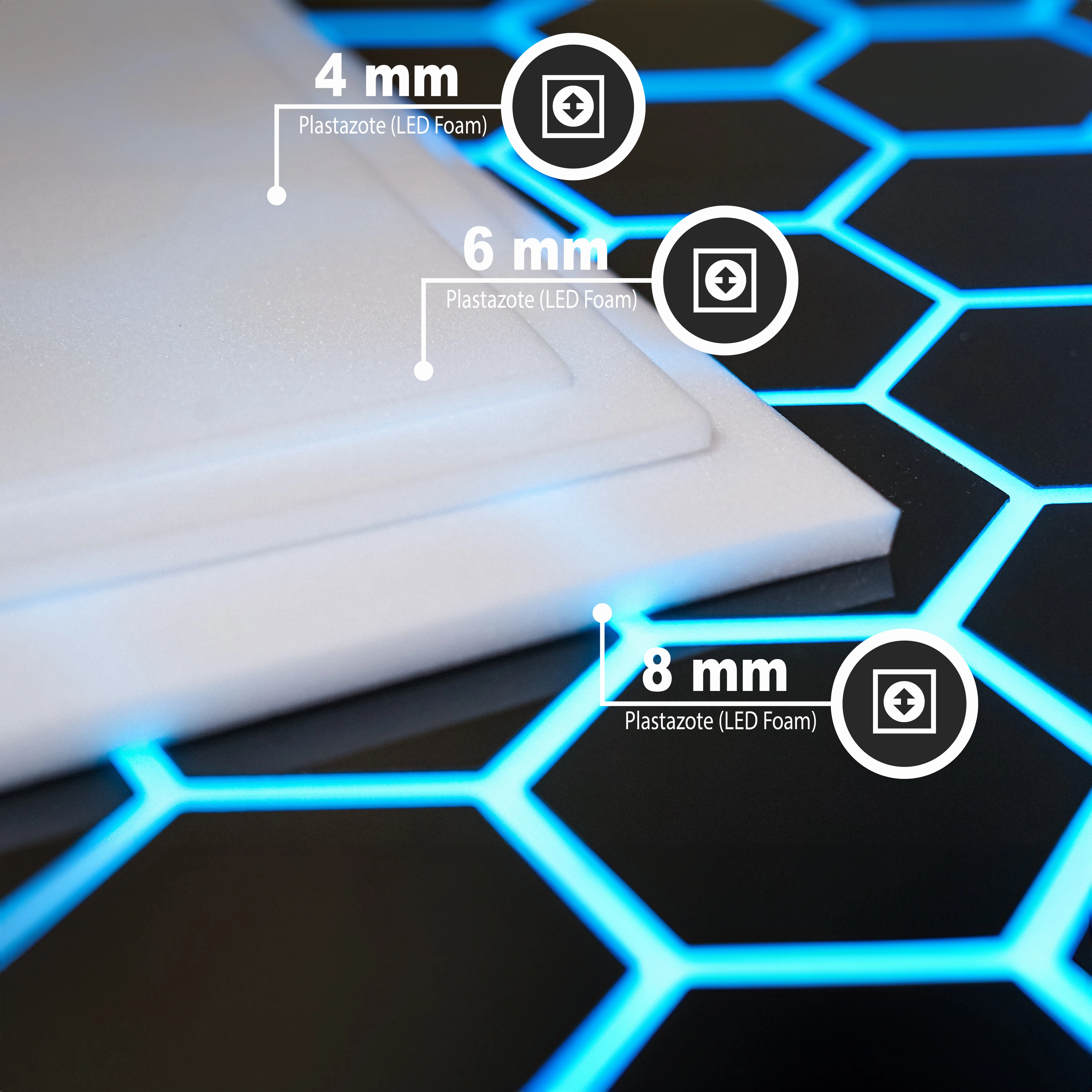 Plastazote LD45® - (Led Foam) - (Light Diffusing Sheets for Cosplay, Costuming,Craft, and Lighting Installations)