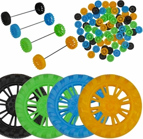 Plastic Toy Wheels and Steel Axles for DIY STEM Projects