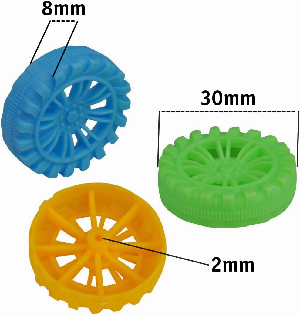 Plastic Toy Wheels and Steel Axles for DIY STEM Projects