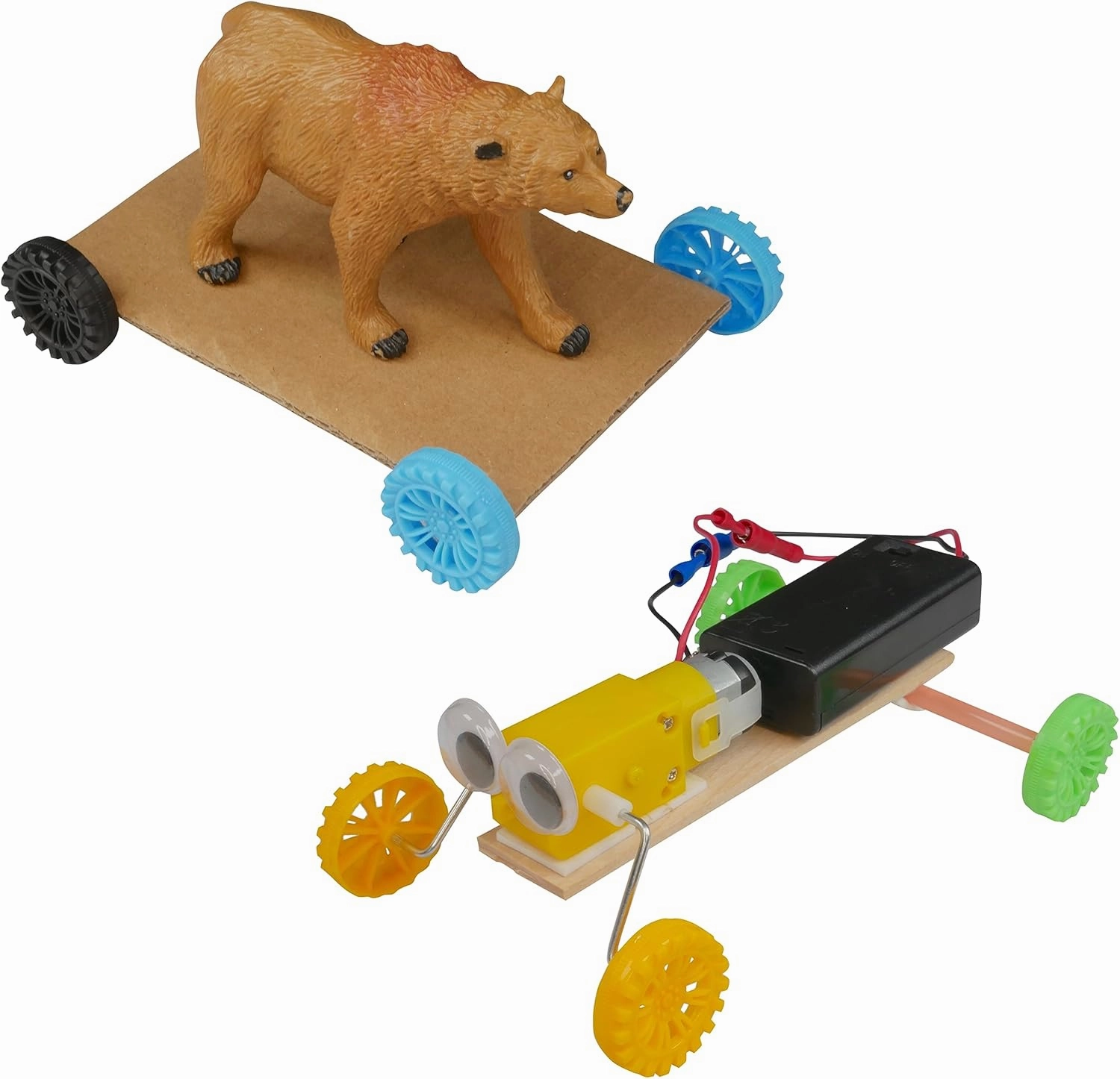 Plastic Toy Wheels and Steel Axles for DIY STEM Projects