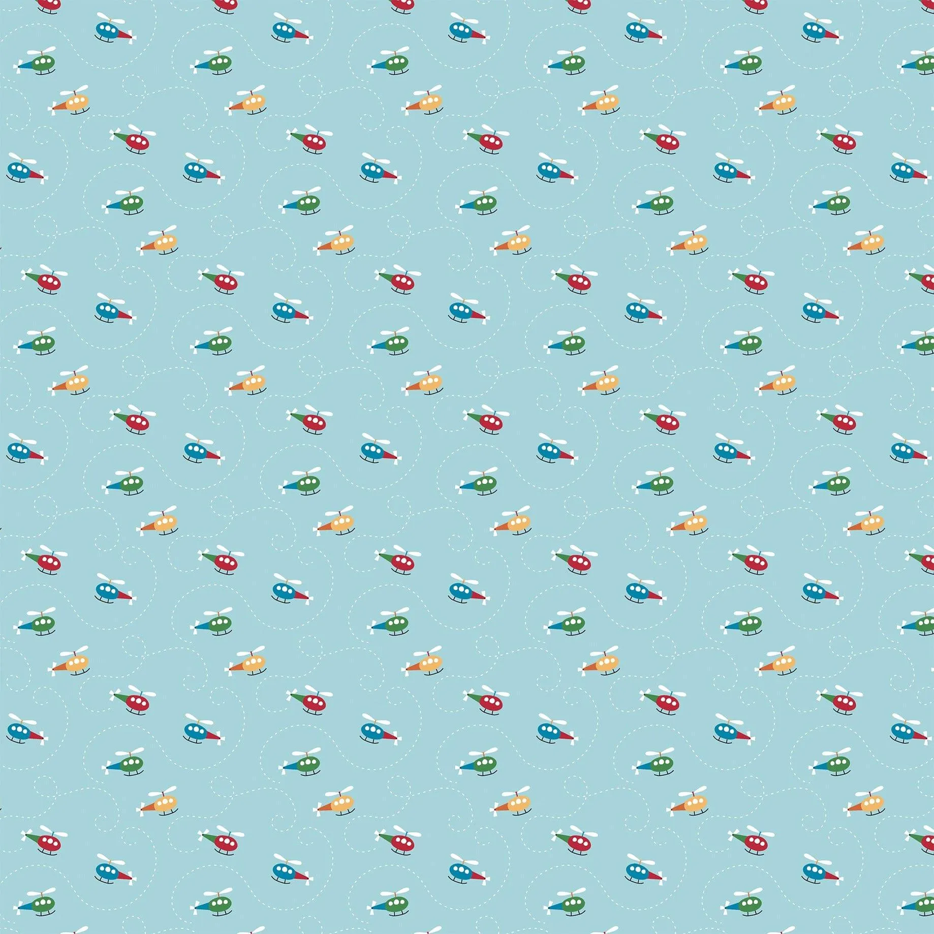 Play All Day Boy Collection Helicopter Trails 12 x 12 Double-Sided Scrapbook Paper by Echo Park Paper