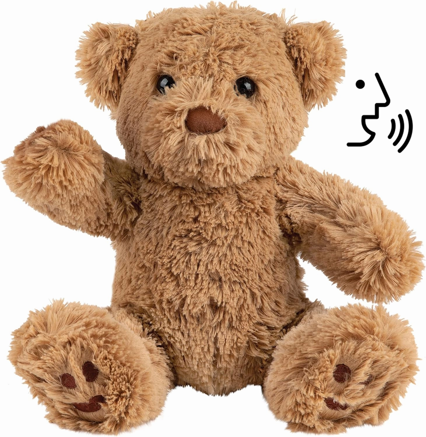 Play Brainy Breezy Beez Ultra Soft Plush Teddy Bear Stuffed Animal with One Press Play Voice Technology for 3 & Up - Unique Baby Gift for Kids’ Self-Soothing & Calming Techniques