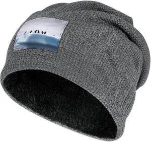 Plush Pullover Cap, Penguins on The Iceberg Print Cozy Winter Hat Stylish Beanie Hat Warm Fleece Lined Beanie