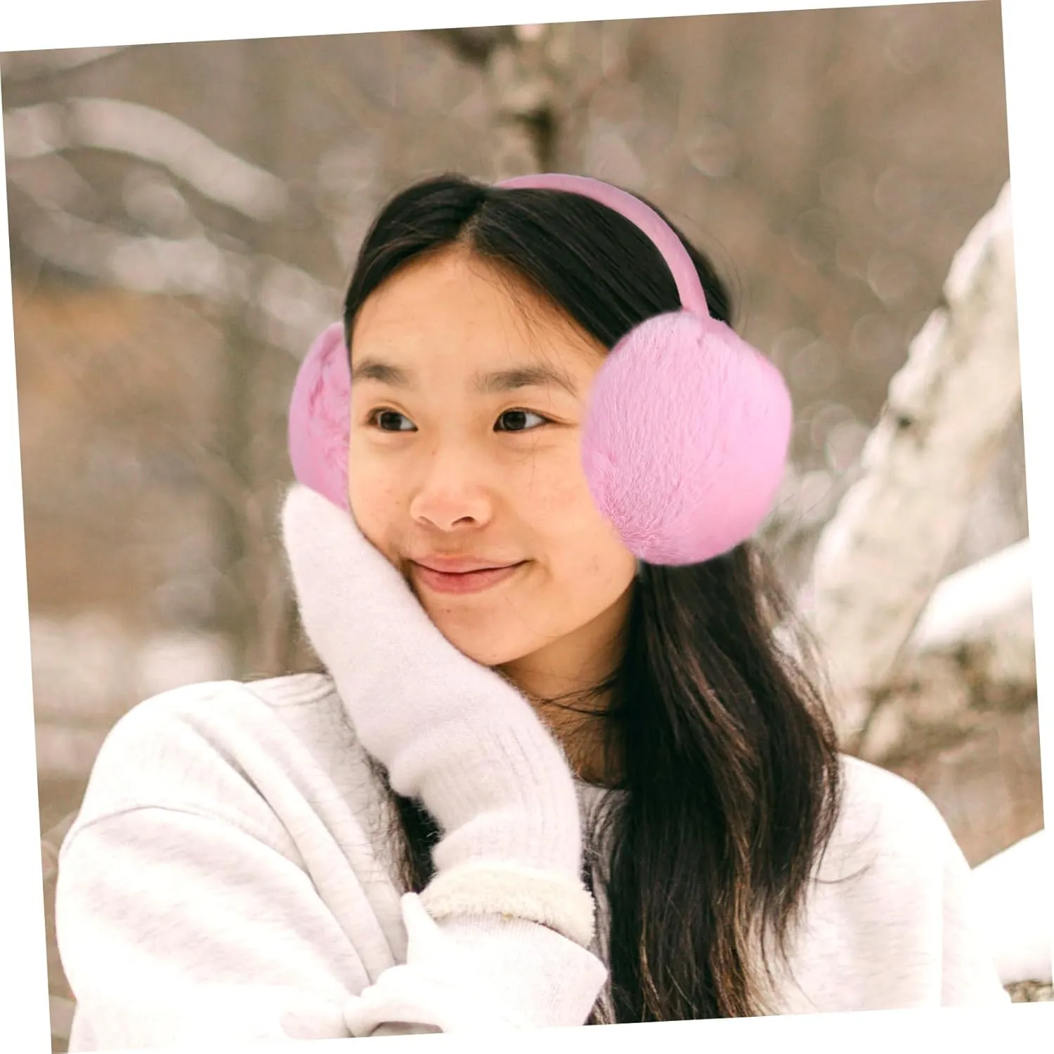 Plush Warm Ear Muffs Ear Covers for Shower Ears Ear Protection for Warmer Leopard Animal Earmufft Faux