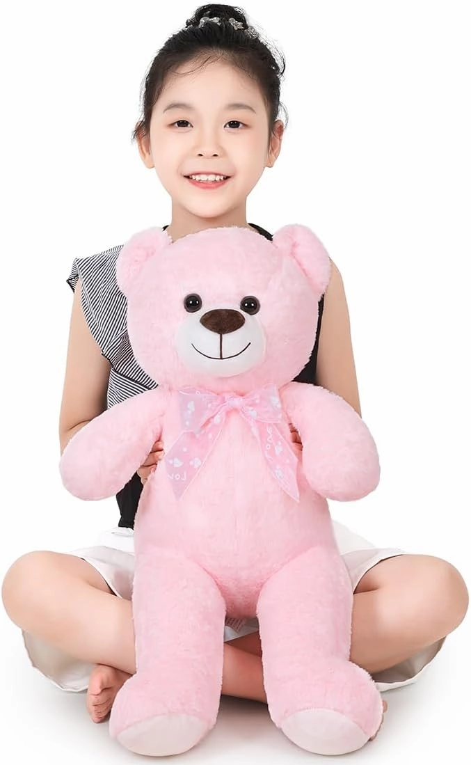 Plush Toy Teddy Bear Cute Stuffed Animal Bear Doll Gift for Girlfriend on Birthday, (Pink,60cm/23.6in)