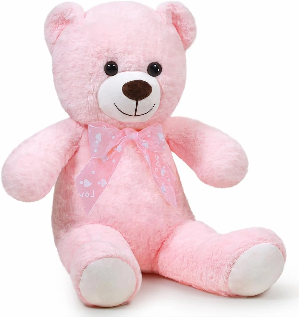 Plush Toy Teddy Bear Cute Stuffed Animal Bear Doll Gift for Girlfriend on Birthday, (Pink,60cm/23.6in)