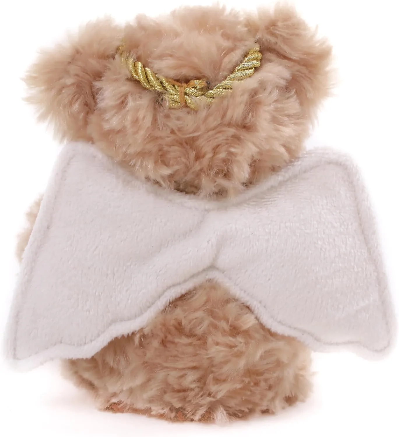 Plushland Angel Bears with White Wings and Halo,Hold Star with Hope Peace Joy, Soft Stuffed Animal Plush Toy Gift for Christmas 6 Inches (Beige)
