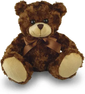 Plushland Sitting Bear Stuffed Animal with Bow-Ties,Plush Teddy Bear Toys for Kids & Adults Mother's Day Valentine Birthday (9 inch Chocolate)