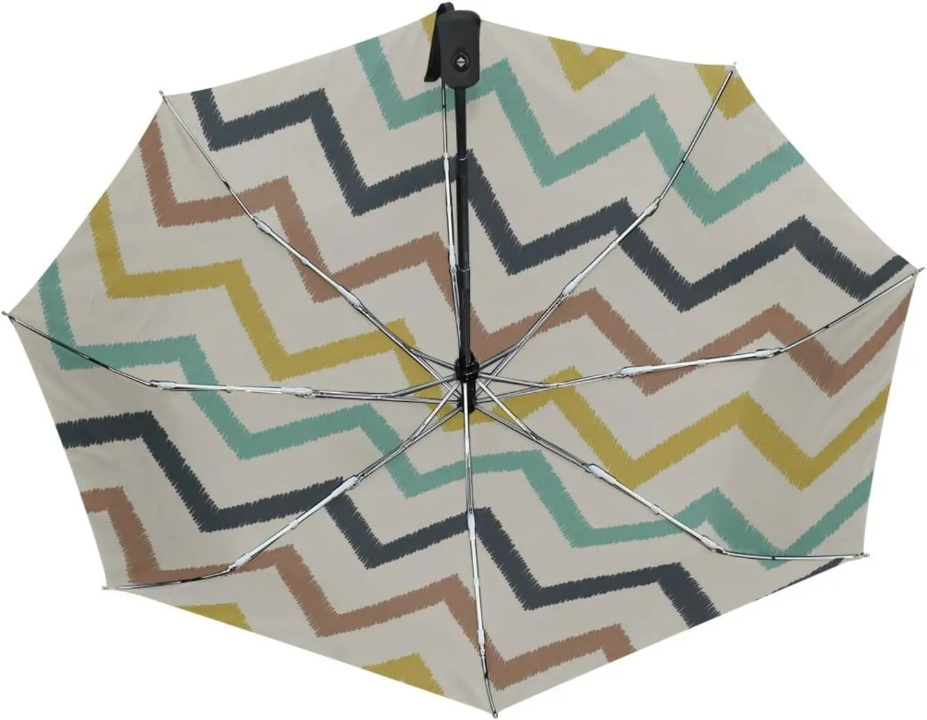 Poeticcity Automatic Folding Umbrella, Auto Open/Close 3 Folds Parasol, Compact Windproof Strong Umbrellas for Travel Sun & Rain