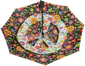 Poeticcity Automatic Folding UPF 50  Anti-UV Rain Umbrella, Auto Open/Close 3 Folds Sun Parasol Canopy Windproof Compact Travel Umbrella