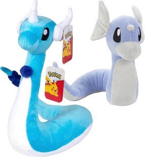 Pokemon 12" Dragonair & 8" Dratini Plush 2-Pack - Dragonite Evolution Set - Officially Licensed - Authentic Soft Stuffed Animal Toy Dragon Figures - Gift for Kids, Boys, Girls - 2 