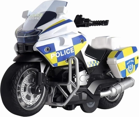 Police Motorcycle Toy - Pull Back Toy Motorcycle with Sound and Light Toy,Toy Motorcycles for Boy,Toys for 3-9 Year Old Boys (White)