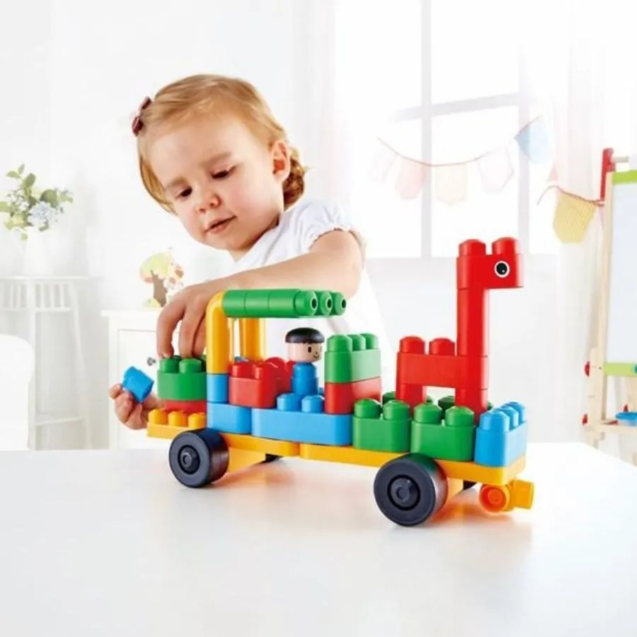 PolyM - Zoo Keeper N Cars Set Building Blocks