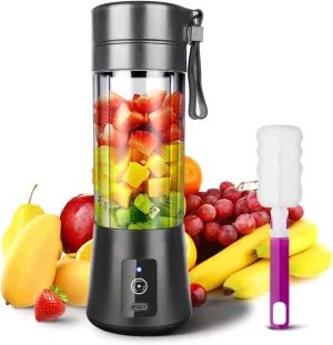 Portable Smoothie Blender - Personal Mini Blender for Shakes and Smoothies, 13oz, Rechargeable, Black