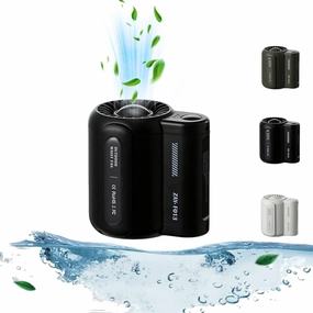 Portable Cooling Clip Fan,Cool Clip Fan Under Shirt,3 Speeds Strong Airflow Wearable Waist Fan,Rechargeable Belt Clip Fan with USB Port for Outdoor Works Black
