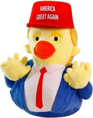 President Donald Duck Plush Toy with Red Hat Donald Merchandise Duck Plush President Donald Doll Stuffed Animal Donald Gifts