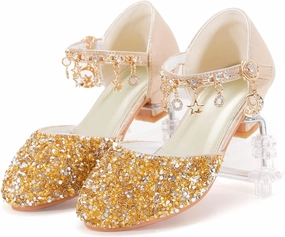 Princess Dress Up Shoes - Cinderella Heels for Little Girls