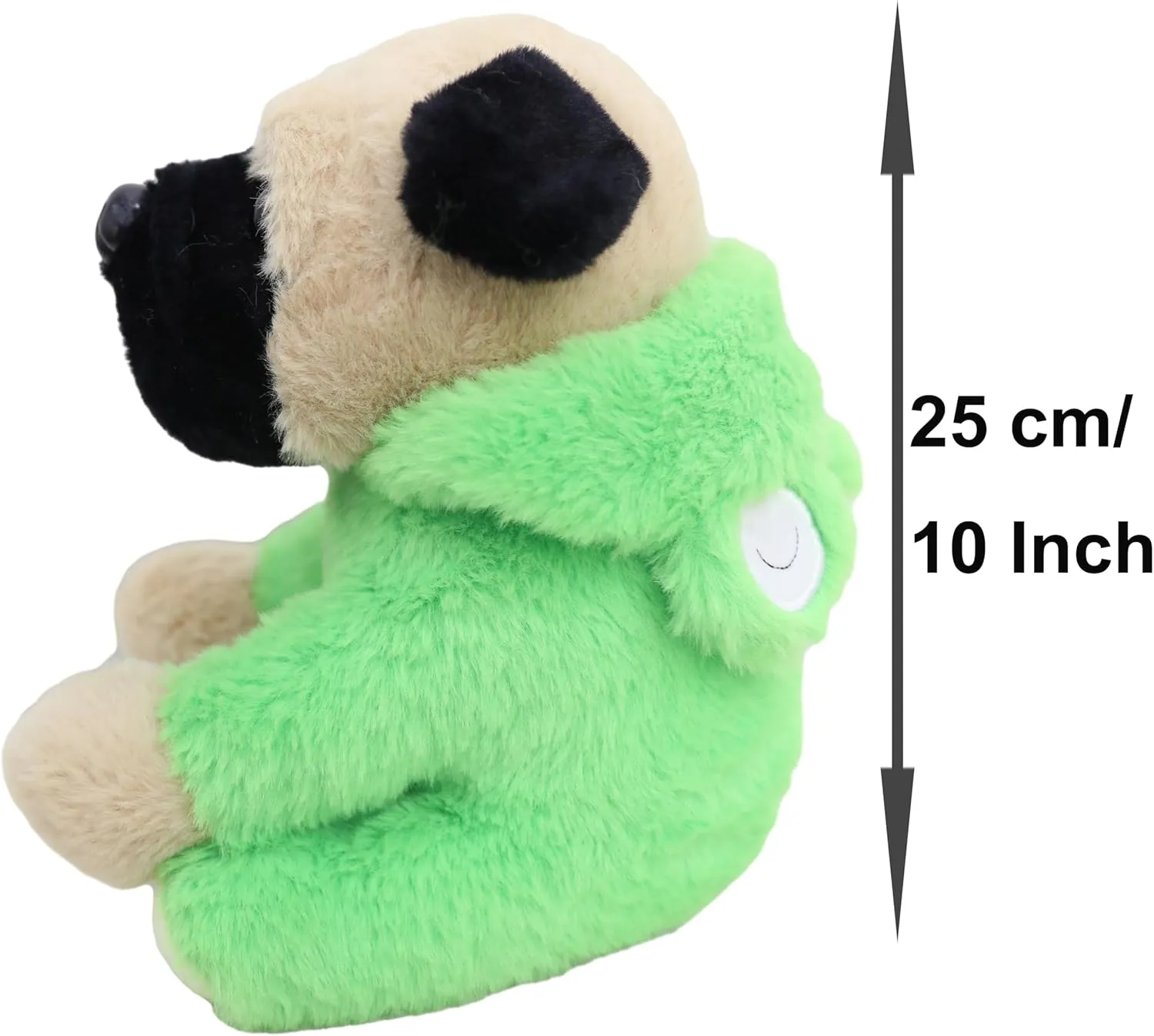 Pug Stuffed Animal Wearing Frog Costume Plushies Puppy Dressed as Green Froggy Funny Plush Toys for Kids Stuffed Dog Animals for Kids and Lover 12 Inch