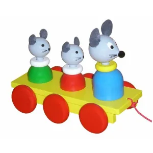 Pull along Three Coloured Mice