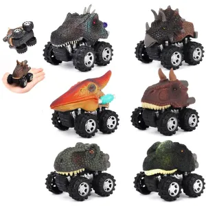 Pull Back Dinosaur Toy Trucks - 6 Pack