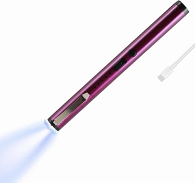 Purple MagiUSA self Defense tazer Pen Rechargeable Electric Shock stun Pen USB arc Flashlight Safety Stick Women Keychain mini Tactical Device Compact Non Lethal stun Pen