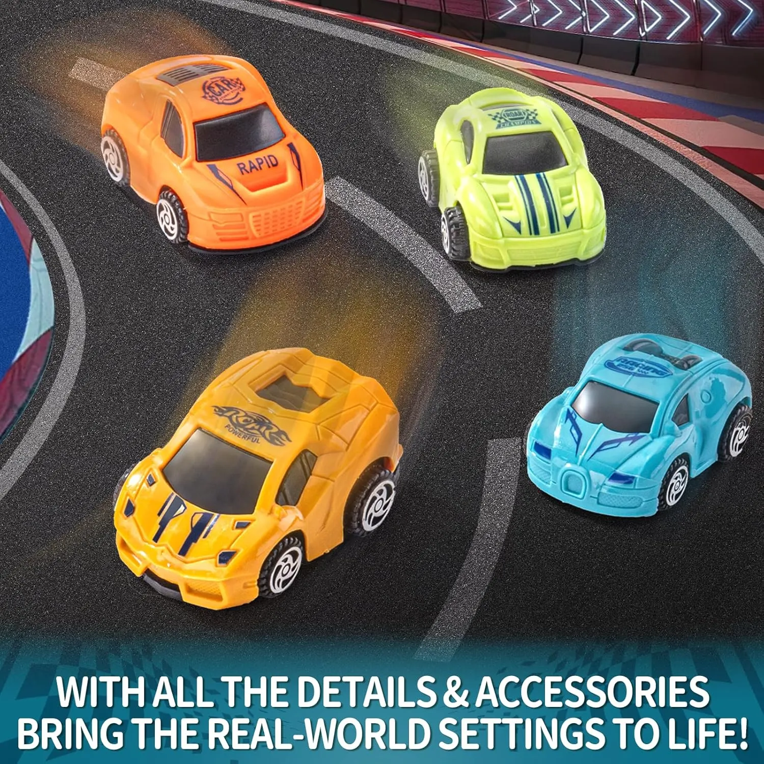 Push Pull Car 26pcs Baby Mini Pull Back Cars Set - Fun Toy Cars with Pull Back Action for Christmas, Halloween, Easter, Birthday Party, Suitable Child3-8  Gift