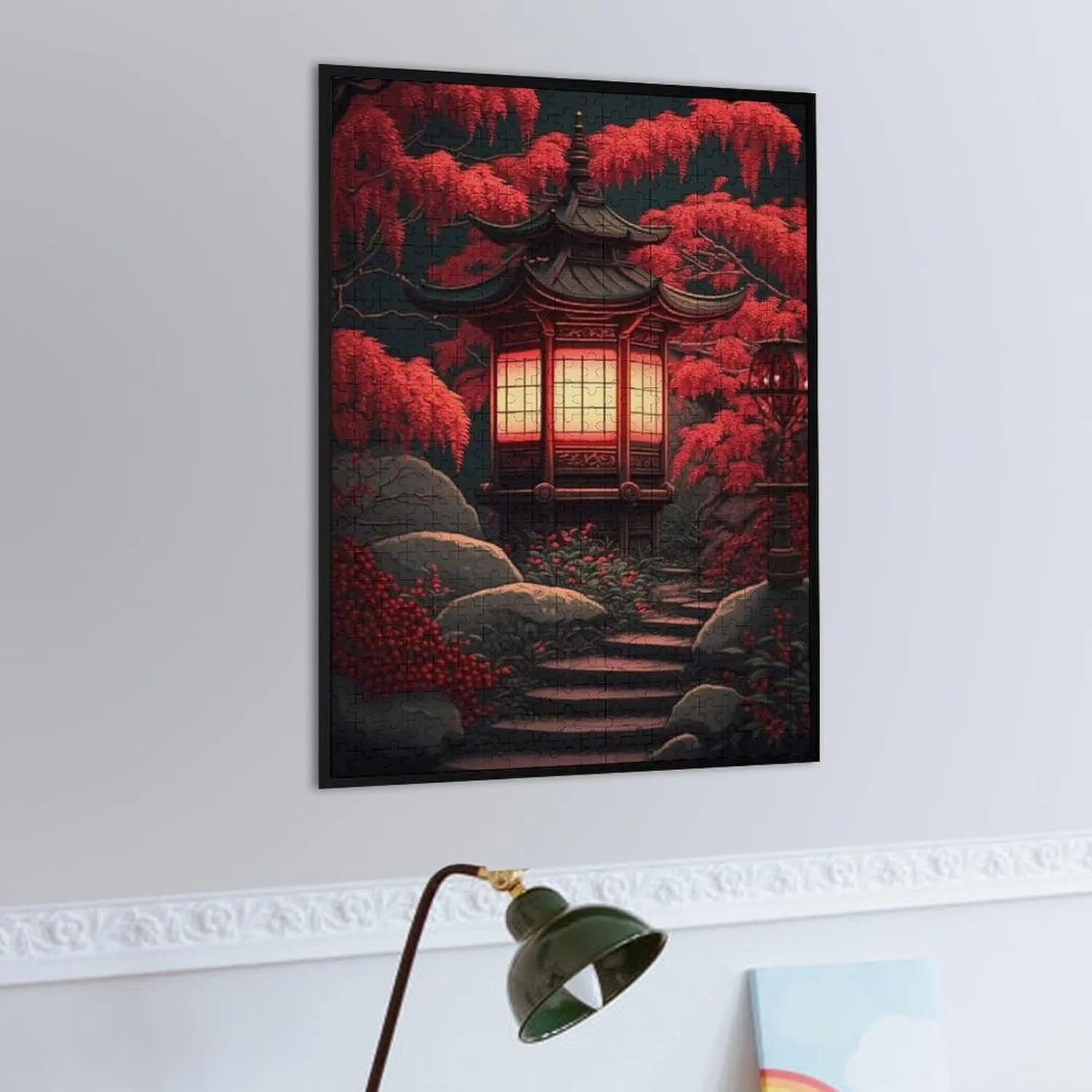 Puzzles for Adults 500 Pieces - Red Lantern Landscape Puzzle Challenging Educational Toys Gifts for Home Decor Family Activities