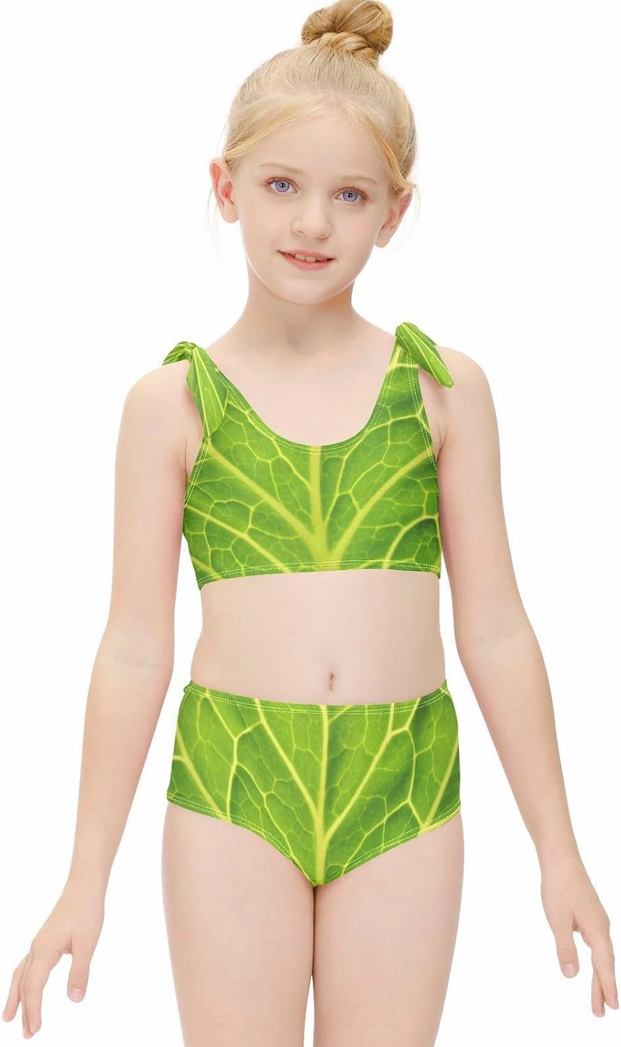 QUGRL Girls Swimsuit Two Piece Swimwear Bathing Suit for Girls Tankini Bikini Set Size 3-12T