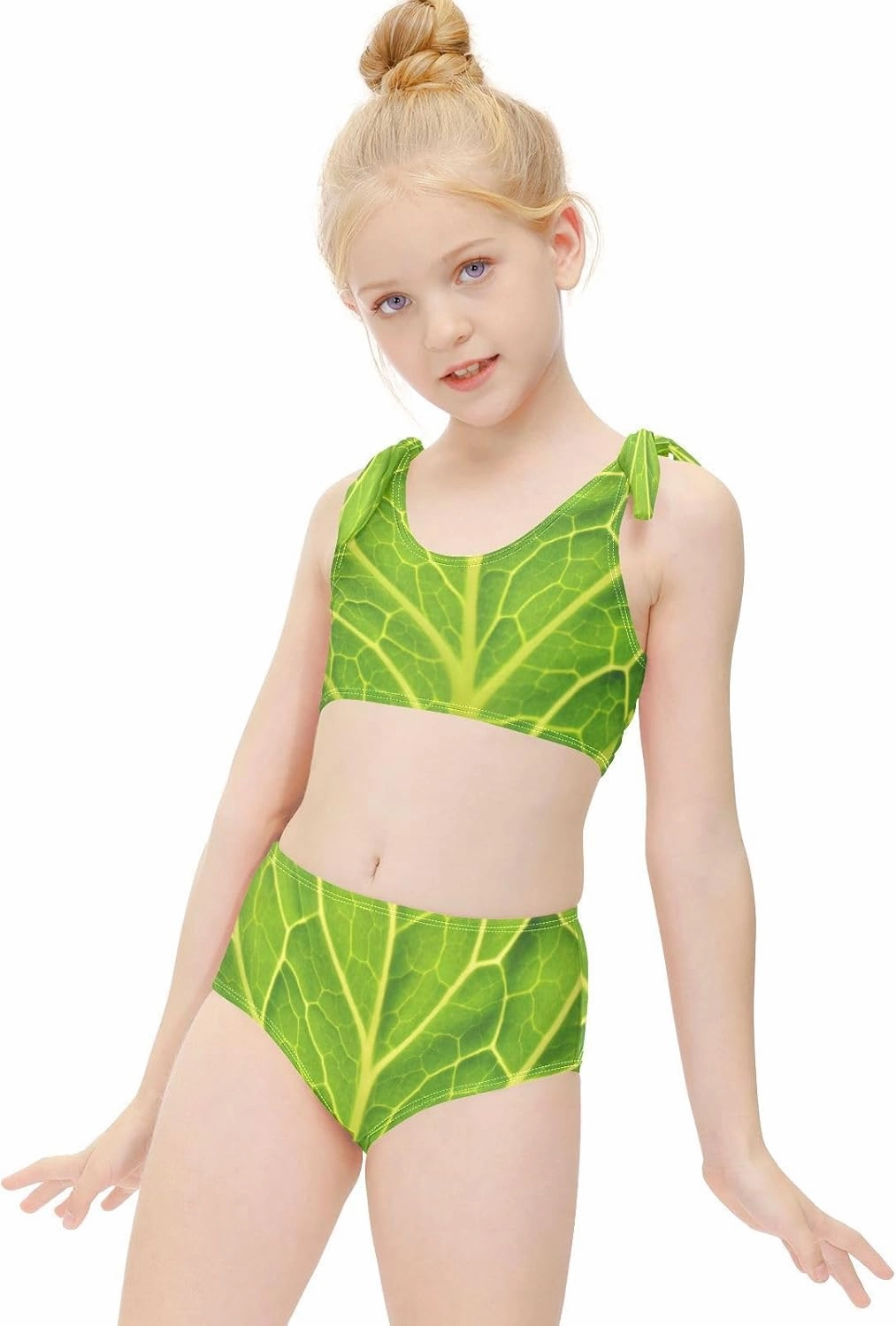 QUGRL Girls Swimsuit Two Piece Swimwear Bathing Suit for Girls Tankini Bikini Set Size 3-12T