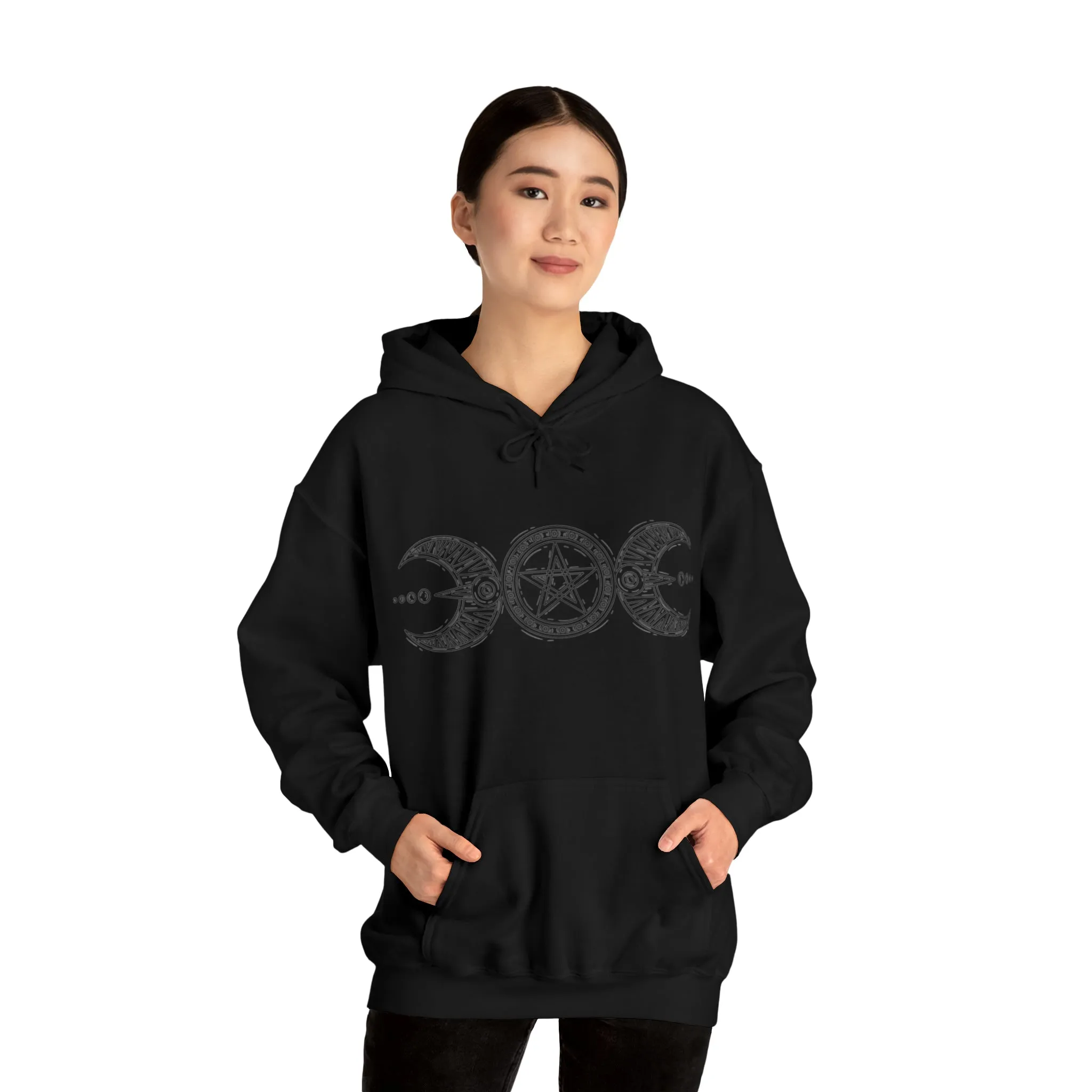 "Triple Goddess with Pentacle " Hooded Sweatshirt