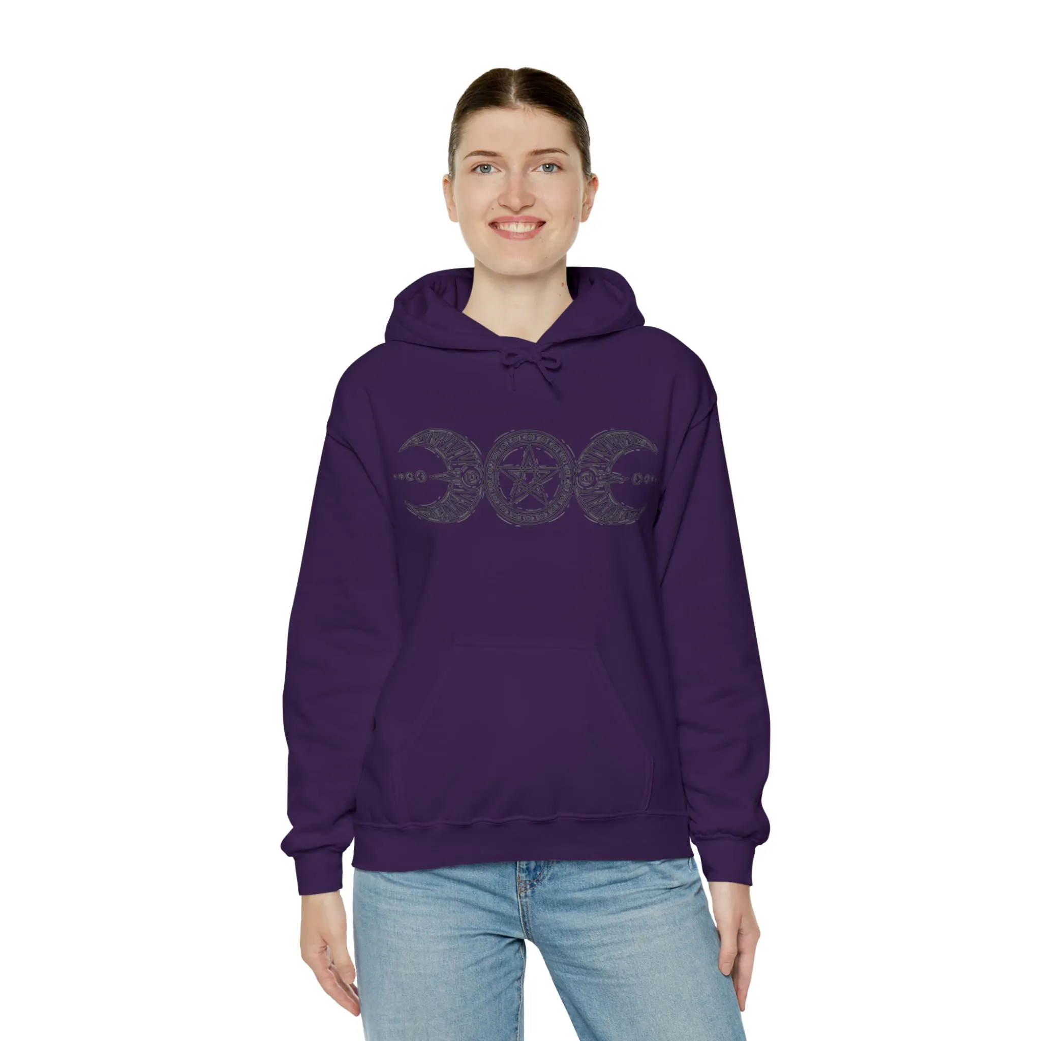 "Triple Goddess with Pentacle " Hooded Sweatshirt