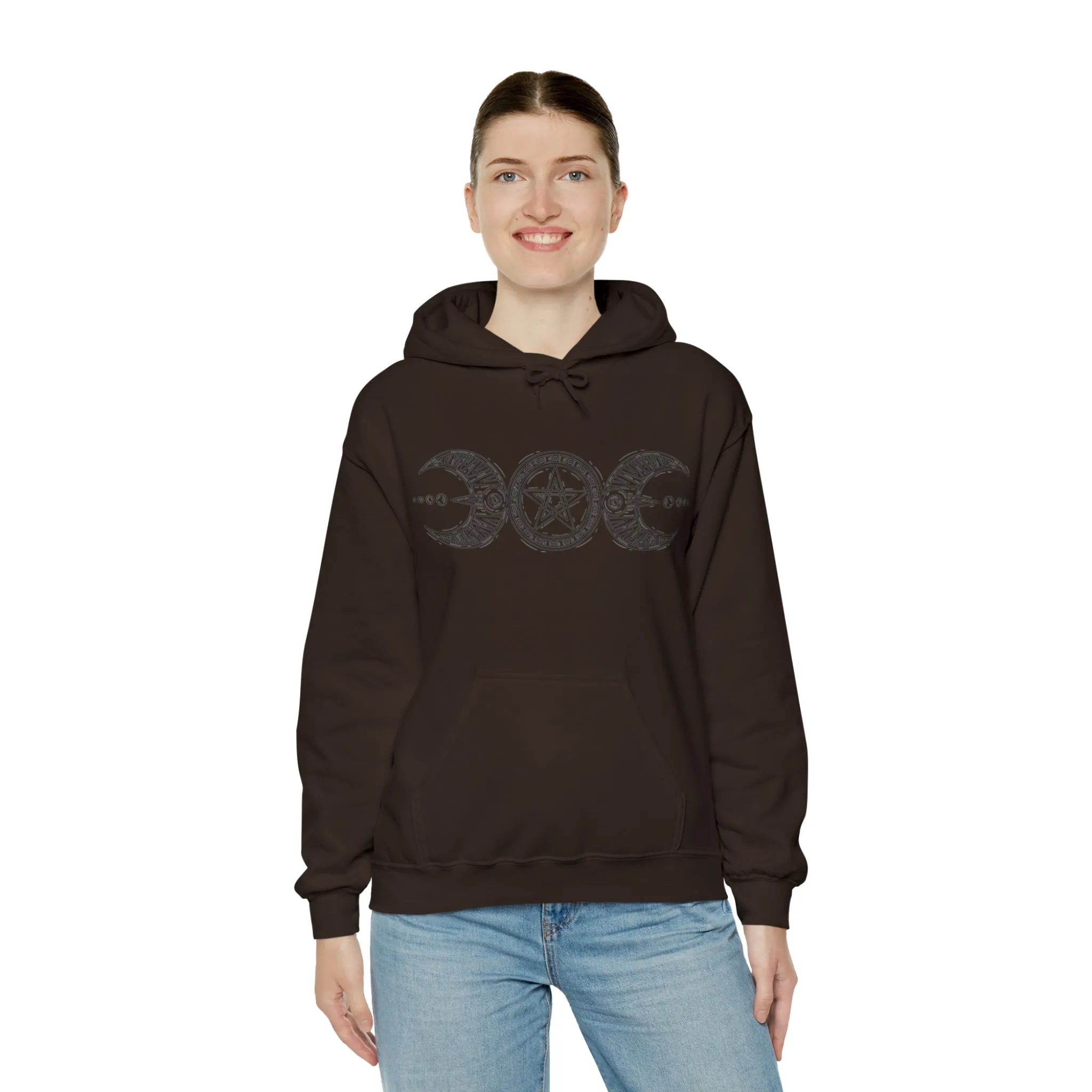 "Triple Goddess with Pentacle " Hooded Sweatshirt