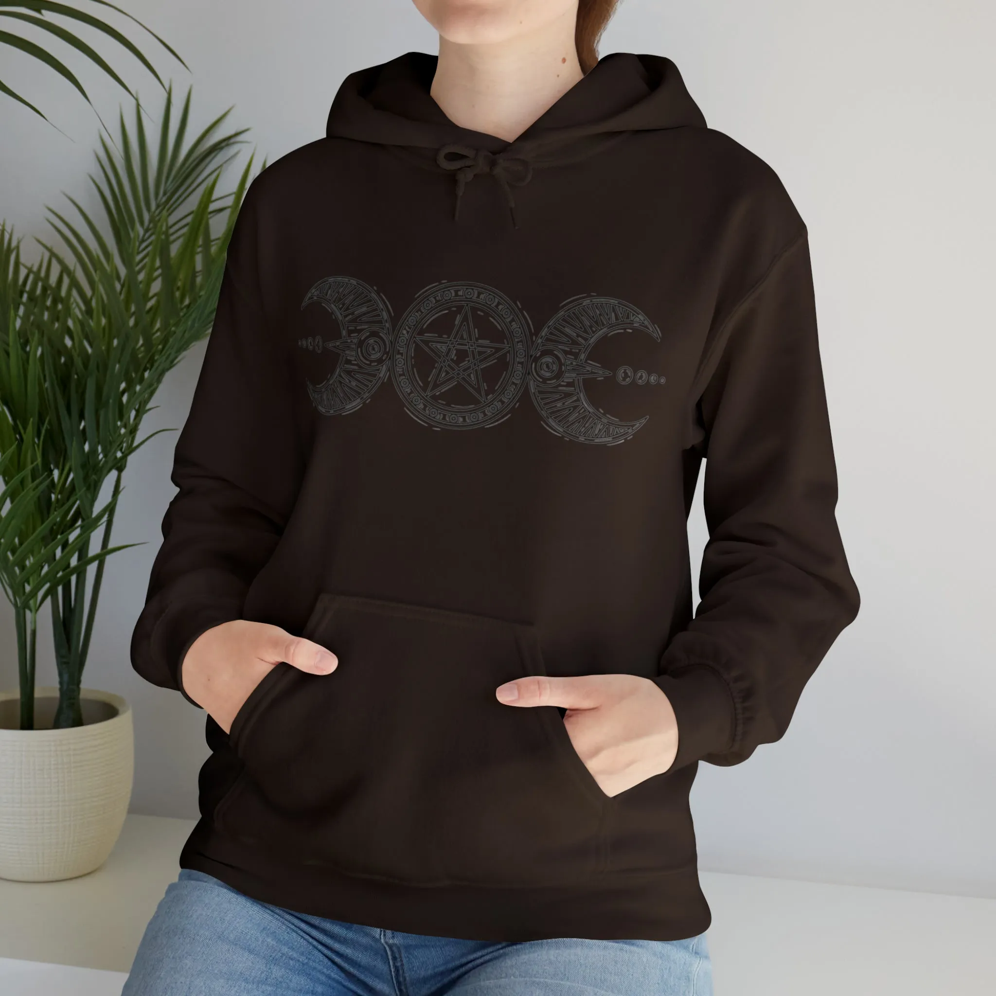 "Triple Goddess with Pentacle " Hooded Sweatshirt