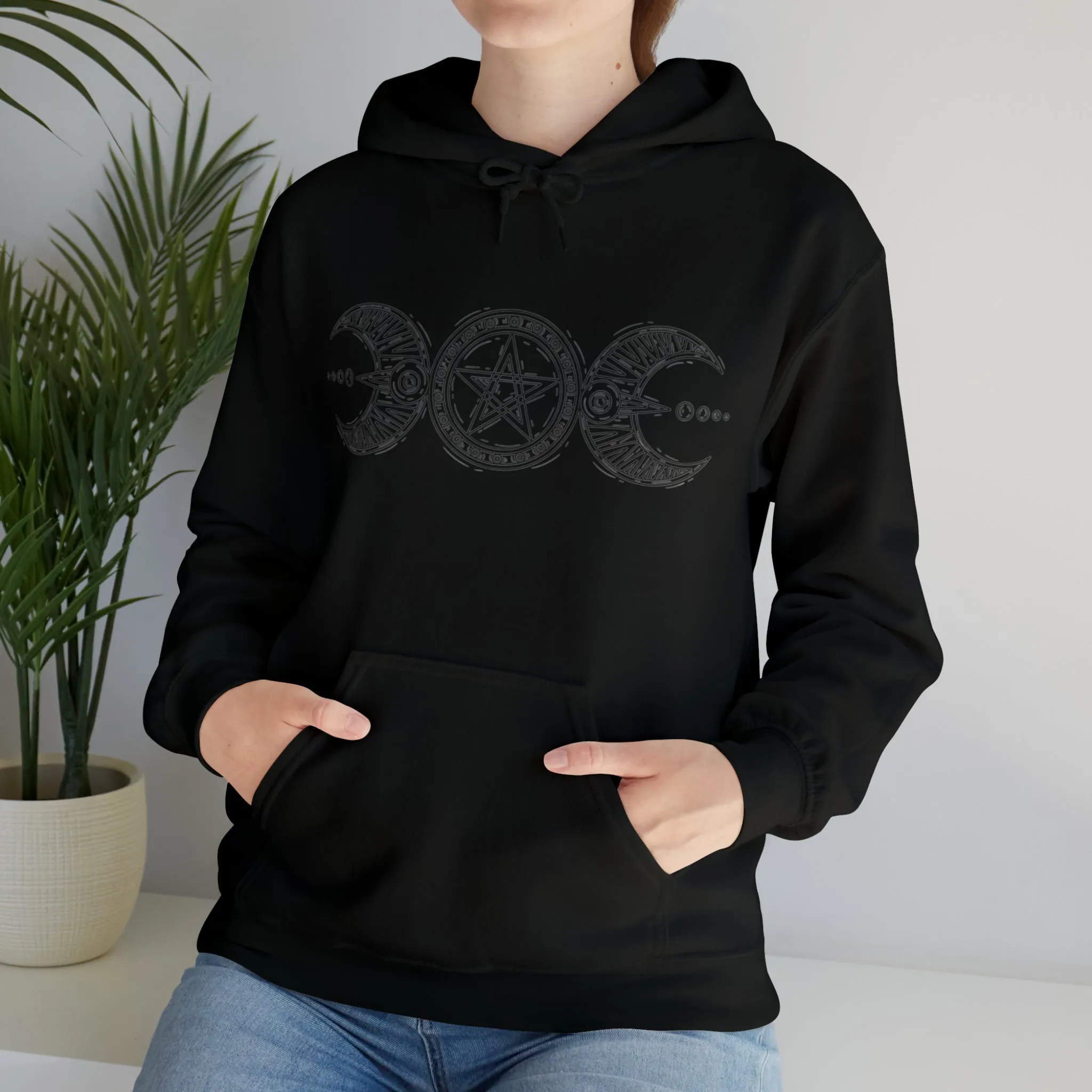 "Triple Goddess with Pentacle " Hooded Sweatshirt