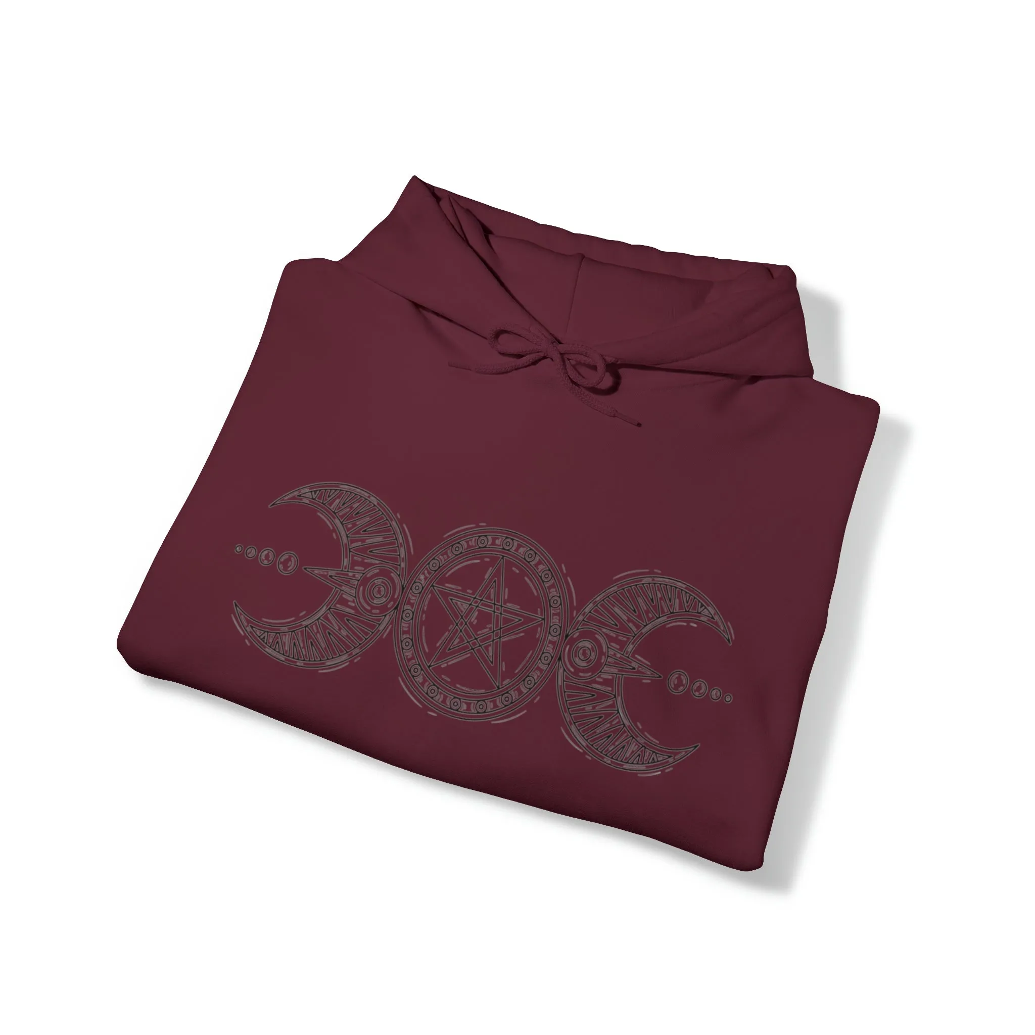 "Triple Goddess with Pentacle " Hooded Sweatshirt