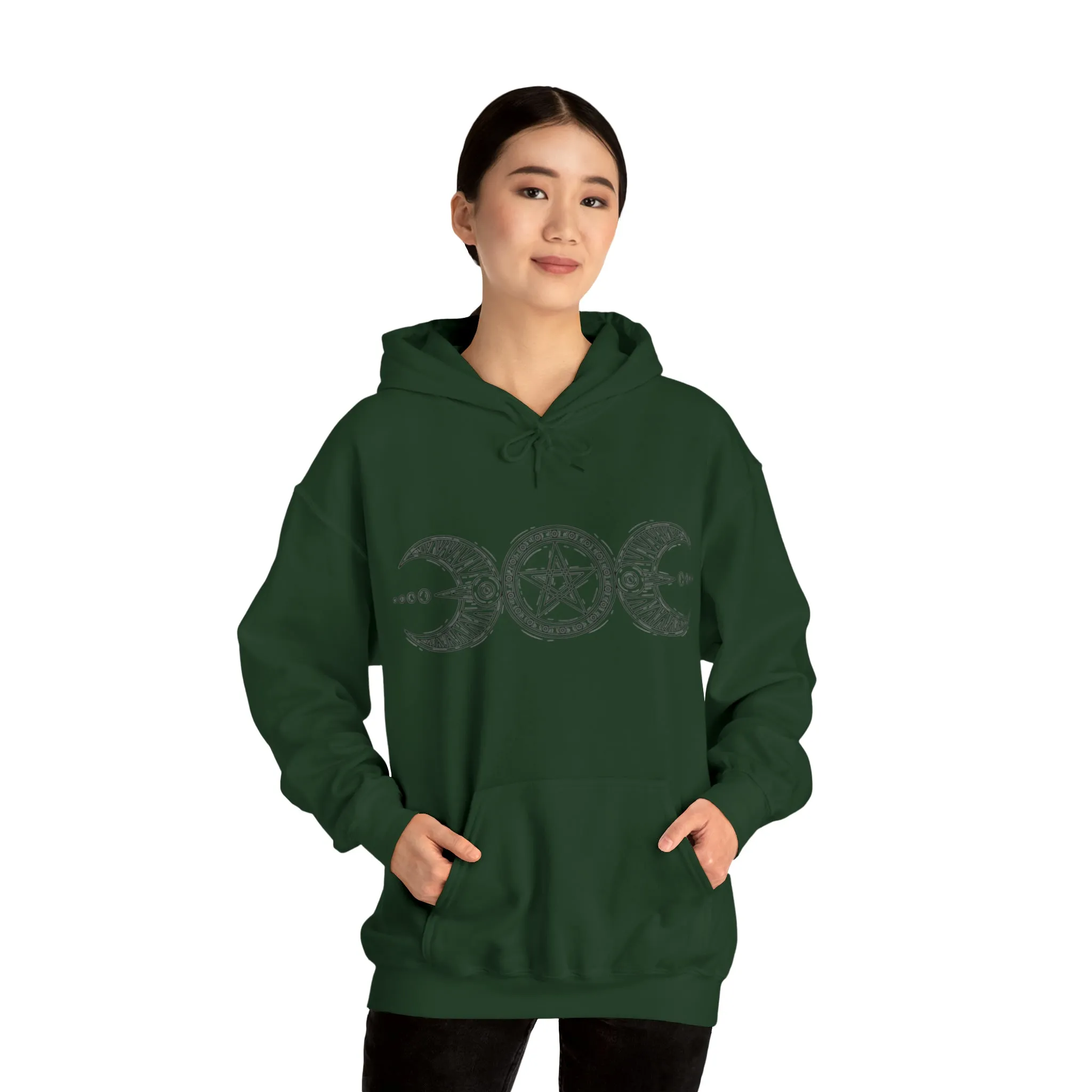 "Triple Goddess with Pentacle " Hooded Sweatshirt