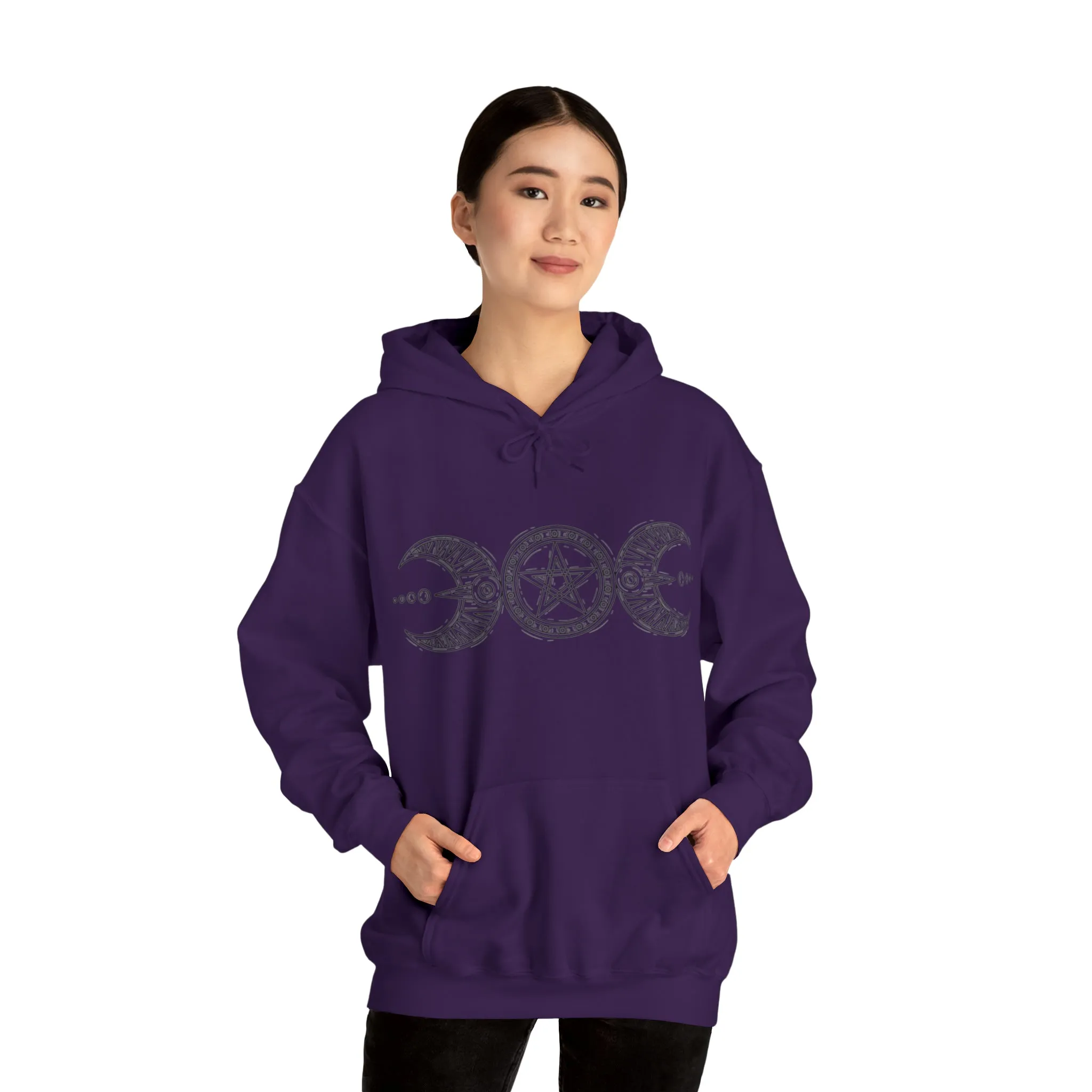 "Triple Goddess with Pentacle " Hooded Sweatshirt