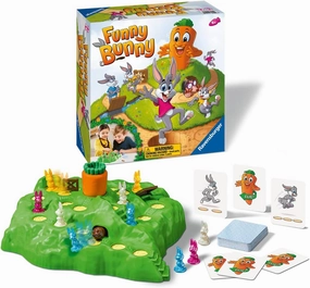 Ravensburger Funny Bunny Game - Engaging Family Board Game for Kids and Adults | Quick Gameplay | Easy-to-Follow Instructions | Unique Replay Value | Ages 4 and Up