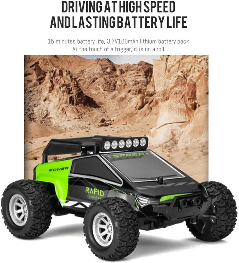 RC Car, S638 1/32 2.4G RC Mini Electric Drift Off-Road Vehicle Model, High Speed RC Drift Car RC Truck, Halloween Surprising Present for Boys (RTR Version/Green)